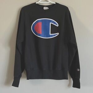Vintage Champion Reverse Weave Crewneck Pullover Double Sided Spellout Mens  90s